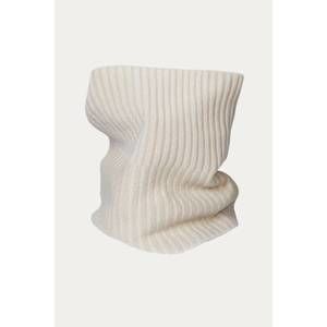 NEW AMBER HARDS chunky rib snood in camel/white